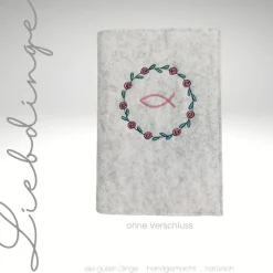 Gotteslobhülle ROSENKRANZ Filz. mit Verschluss. Gesangbuch. Gotteslob  KL239