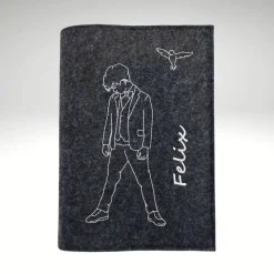 Gotteslobhülle Wollfilz Junge Taube personalisiert Filz