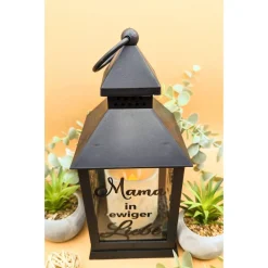 Grab  Laterne mit 6h Timer, Personalisiert,  Gedenklicht, Trauerlicht, Trauerlaterne, Erinnerungslicht, Grab Laterne