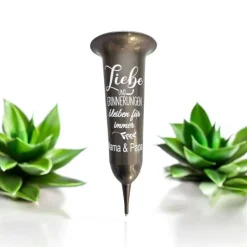 Grab Vase, Grabdeko, Grabschmuck 