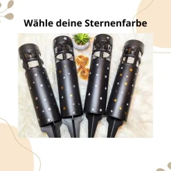 Grabbleuchte, Grabkerze, weihnachtlich, Solar