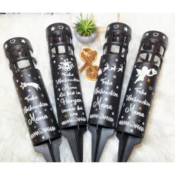 Grabbleuchte, Grabkerze, weihnachtlich, Sternschnuppe, Solar