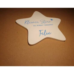 Grabdeko Kindergrab | Deko für Sternenkinder | Grabgestaltung Kind | Stern mit Namen | wetterfeste Erinnerung