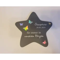 Grabdeko Kindergrab | Deko für Sternenkinder | Grabgestaltung Kind | Regenbogenfolie | wetterfest