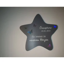 Grabdeko Kindergrab | Deko für Sternenkinder | Grabgestaltung Kind | Regenbogenfolie | wetterfest