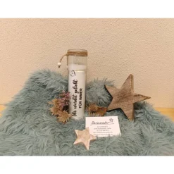 Grabkerze aus Glas -  Ihr werdet geliebt. Für immer.