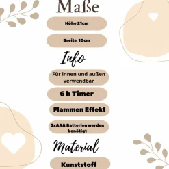 Grablaterne mit 6h Timer  für Hunde, Grabschmuck , Personalisiert,  Gedenklicht, Trauerlicht, Trauerlaterne für Hunde