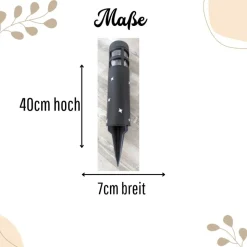 Grablicht/ erinnerungslicht Solar für Pferde, Personalisiert, Gedenklicht, Trauerlicht, Erinnerungslicht, Grabdekoration