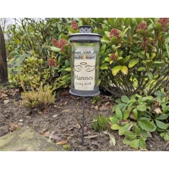 Grablicht mit Stab Sternenkind individuell gestaltet, Trauerlicht, Erinnerungslaterene, Grablaterne Kind