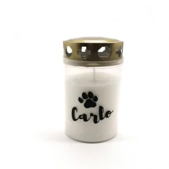 Grablicht personalisiert, Personalisiertes Grablicht, Grablicht mit Namen, Grablicht mit Motiv, Trauer Kerze