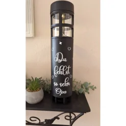 Grablicht Solar Herzen, Personalisiert,  Gedenklicht, Trauerlicht, Erinnerungslicht, Grab