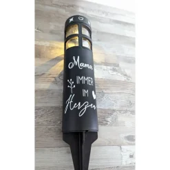 Grablicht Solar, Personalisiert, Gedenklicht, Trauerlicht, Erinnerungslicht, Grabdekoration