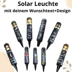 Grablicht Solar Pusteblume, Personalisiert, Wunschdesign,  Gedenklicht, Trauerlicht, Erinnerungslicht, Grab