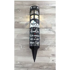 Grablicht Solar süßer Zug, Sternenkind Personalisiert,  Gedenklicht, Trauerlicht, Erinnerungslicht, Grabschmuck Kind