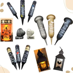 Grablicht Solar Sternenkind Elefant, Personalisiert, Kerze, Gedenklicht, Trauerlicht, Erinnerungslicht, Grab