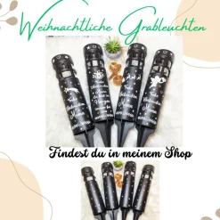 Grablicht Solar Sternenkind Mond und Sterne, Personalisiert, Kerze, Gedenklicht, Trauerlicht, Erinnerungslicht, Grab