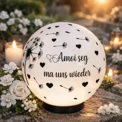 Grablicht Solar Sternenkind – Individuelles Licht als Grabschmuck mit persönlicher Gravur