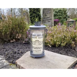 Grablicht Sternenkind individuell gestaltet, Trauerlicht, Erinnerungslaterene, Grablaterne Kind