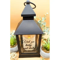 Grablicht Sternenkind, Led Laterne mit und ohne 6h Timer, Personalisiert,  Gedenklicht, Trauerlicht, Trauerlaterne, Grab