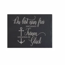 Grabschmuck Trauerschild Grab Schmuck Friedhof Grabplatte Stein Schiefer schwarz Steinplatte Platte Garten Erde