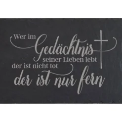 Grabschmuck Trauerschild Grab Schmuck Friedhof Grabplatte Stein Schiefer schwarz Steinplatte Platte Garten Erde