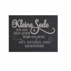 Grabschmuck Trauerschild Grab Schmuck Friedhof Grabplatte Stein Schiefer schwarz Steinplatte Platte Garten Erde