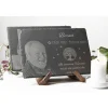 Grabstein & Gedenktafel aus Schiefer (30x20cm) mit individueller Wunschgravur – personalisierter Grabschmuck & Fotogravur