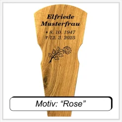 Grabtafel Unfallkreuz Eiche3 inklusive Beschriftung Übergangskreuz Wegekreuz aus Holz