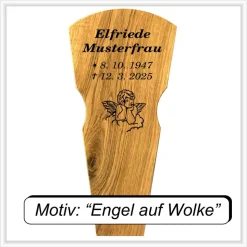 Grabtafel Unfallkreuz Eiche3 inklusive Beschriftung Übergangskreuz Wegekreuz aus Holz