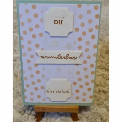 Gratulationskarte " Du bist einfach wunderbar " Punkte ,Sterne