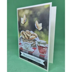Gratulationskarte Wunscherfüller / Glückwunschkarte Frühstücksmotiv / Grußkarte guter Wunsch / Geschenkidee zum Anlass
