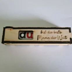 Gravierte Geschenkbox mit Duplo Riegel eine süße Geschenk Idee