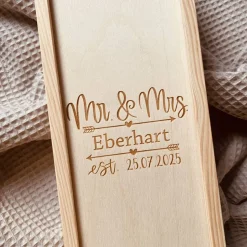 Gravierte Weinbox – Personalisiertes Geschenk für Hochzeiten, Jubiläen und andere Feierlichkeiten