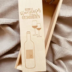 Gravierte Weinbox – Personalisiertes Geschenk für Hochzeiten, Jubiläen und andere Feierlichkeiten
