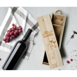 Gravierte Weinbox – Personalisiertes Geschenk für Hochzeiten, Jubiläen und andere Feierlichkeiten