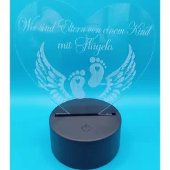 graviertes Herz als Trauerlicht• Erinnerungslicht•Weihnachtsdekoration •Fehlgeburt• Sternenkindandenken• Gedenken