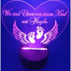 graviertes Herz als Trauerlicht• Erinnerungslicht•Weihnachtsdekoration •Fehlgeburt• Sternenkindandenken• Gedenken