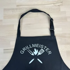 Grillschürze personalisiert aus Baumwolle verstellbar incl. 2 Taschen schöne Geschenkidee für tolle BBQ-Abende