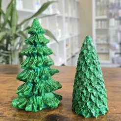 Grüne Glitzer Weihnachtsbäume - Tanne -