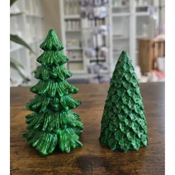 Grüne Glitzer Weihnachtsbäume - Tanne -