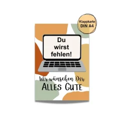 Große Karte zum Abschied Abschiedskarte Kollege Kollegin Verabschiedung Ruhestand Rente DIN A4