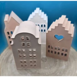 Große Lichthäuser aus Raysin in Pastell – Einzigartige Deko & sanftes Licht