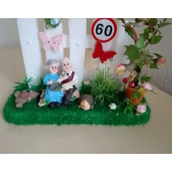 Großeltern Geschenk Garten Deko – Einzigartige Szene für Oma & Opa 2.Wahl - Sonderpreis