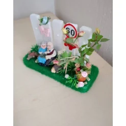 Großeltern Geschenk Garten Deko – Einzigartige Szene für Oma & Opa 2.Wahl - Sonderpreis