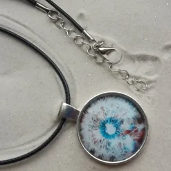 großer Anhänger Cabochon 30mm bronze mit eigenen Bild personalisiert Kette