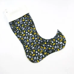 Großer Nikolausstiefel Nikolaussocke Nikolausstrumpf handgefertigt Weihnachtsmotiven Renntier personalisierbar mit Namen