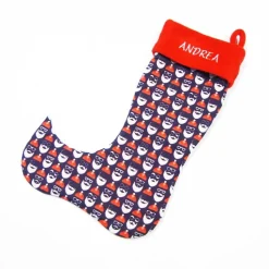 Großer Nikolausstiefel Nikolaussocke Nikolausstrumpf handgefertigt mit Nikolausgesicht Mütze personalisierbar mit  Namen