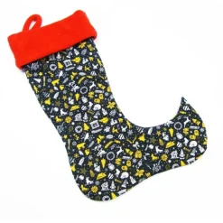 Großer Nikolausstiefel Nikolaussocke Nikolausstrumpf handgefertigt mit Weihnachtsmotiven personalisierbar mit  Namen