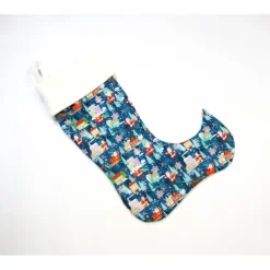 Großer Nikolausstiefel Nikolaussocke Nikolausstrumpf handgefertigt mit Nikolaus,Schlitten personalisierbar mit  Namen