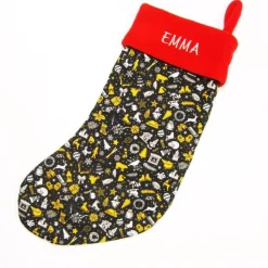 Großer Nikolausstiefel Nikolaussocke Nikolausstrumpf handgefertigt Weihnachtsmotiven personalisierbar mit Namen